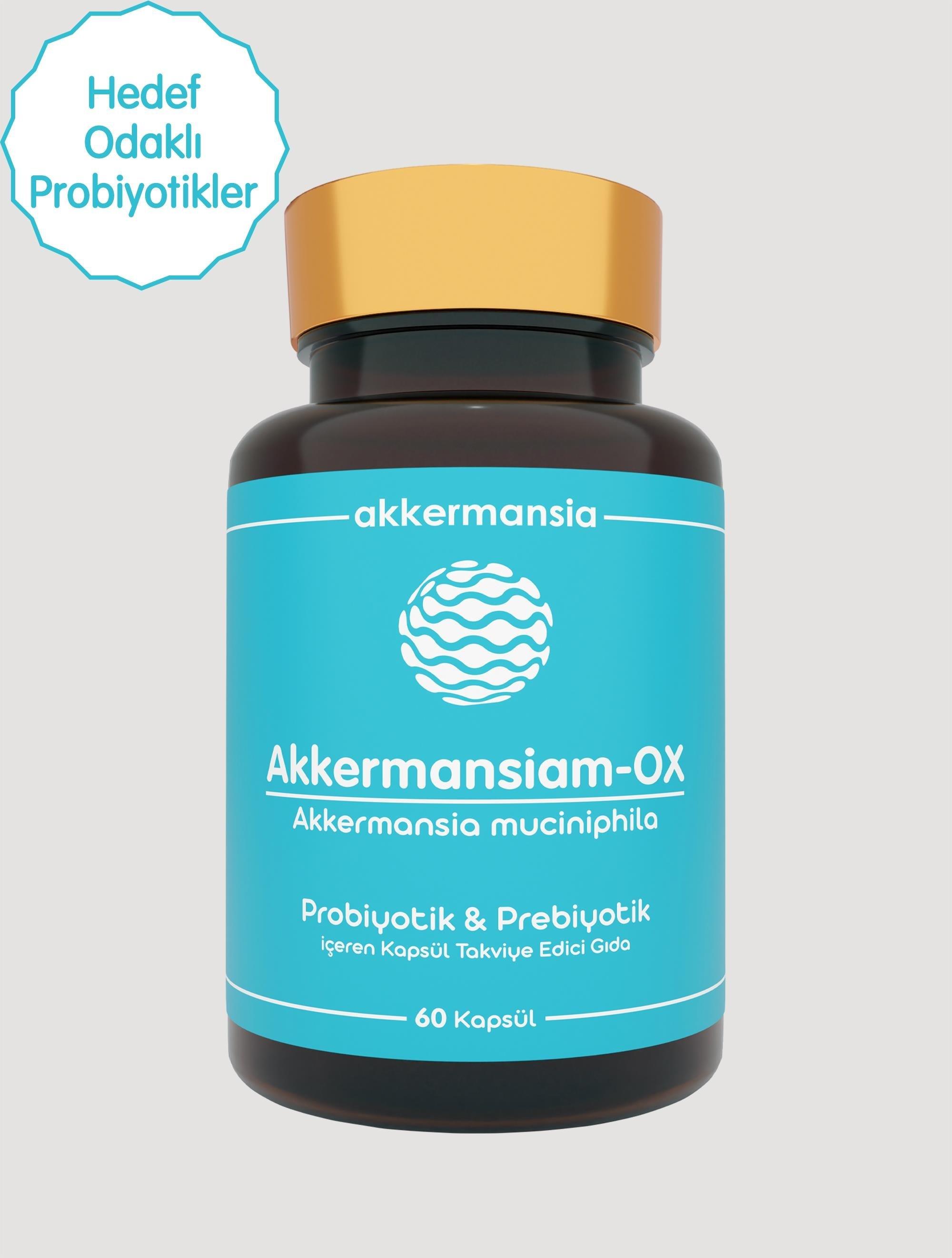 Akkermansiam-OX Akkermansia Muciniphila İçeren Takviye Edici Gıda 60 Kapsül-Akkermansiam