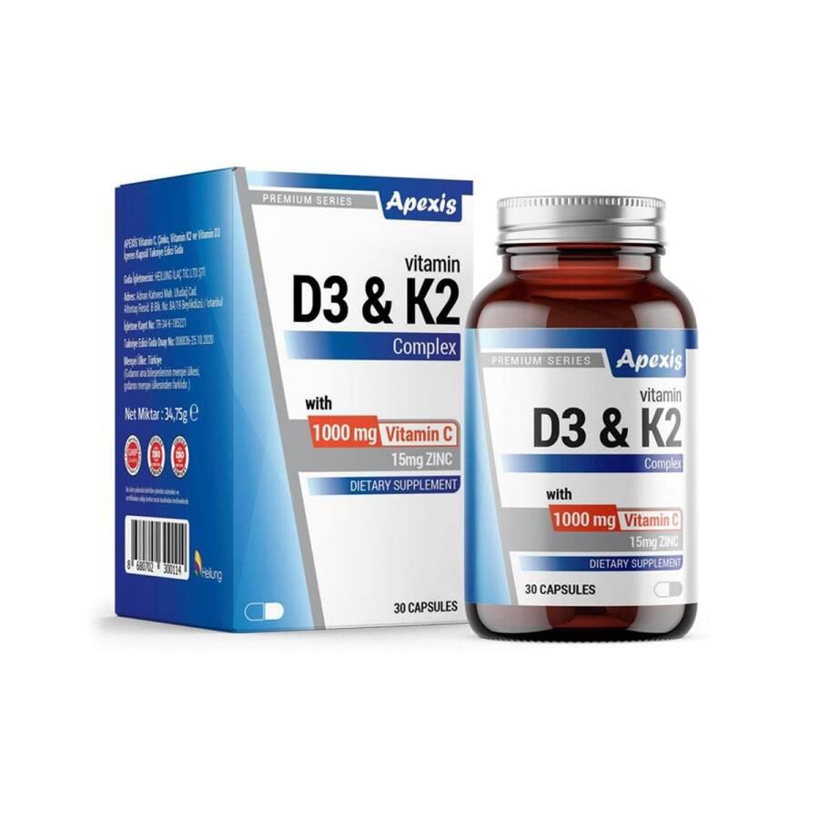 Apexis D3 & K2 Complex 30 Kapsül-Apexis