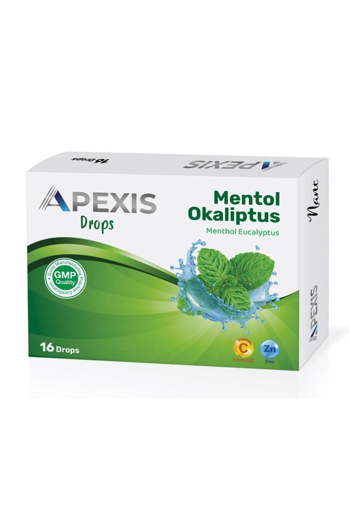 Apexis Drops Mentol Okaliptus Aromalı Pastil 16'lı-Apexis