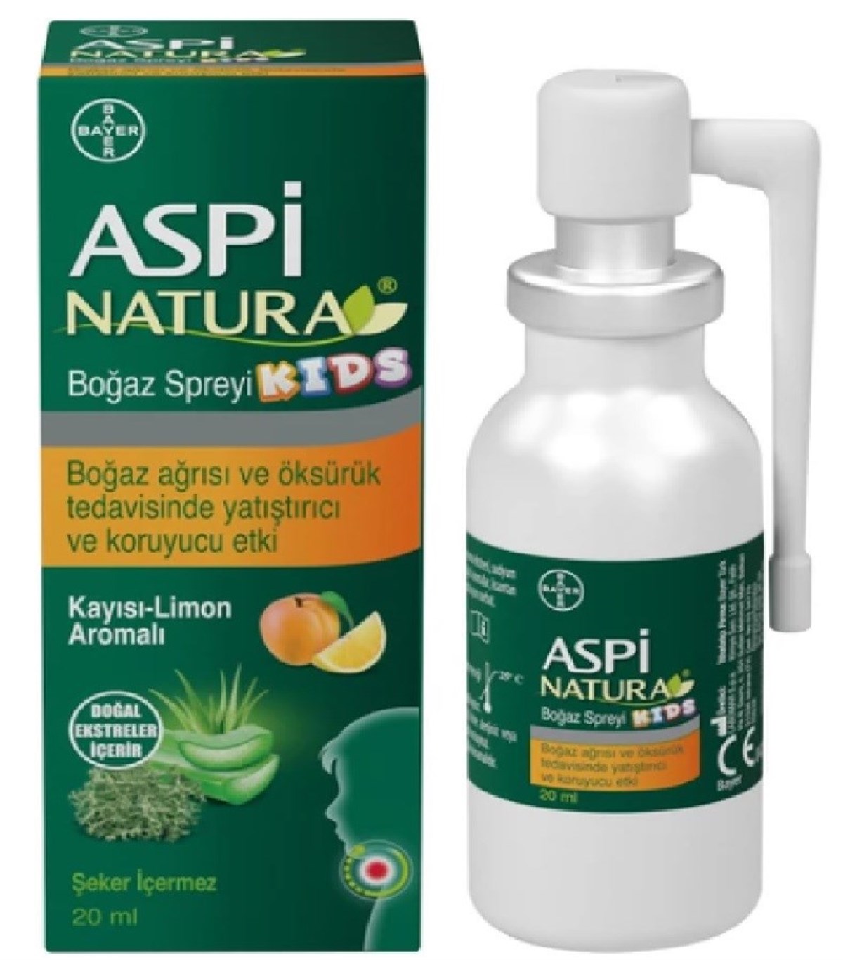 Aspi Natura Çocuk Boğaz Spreyi 20 ml