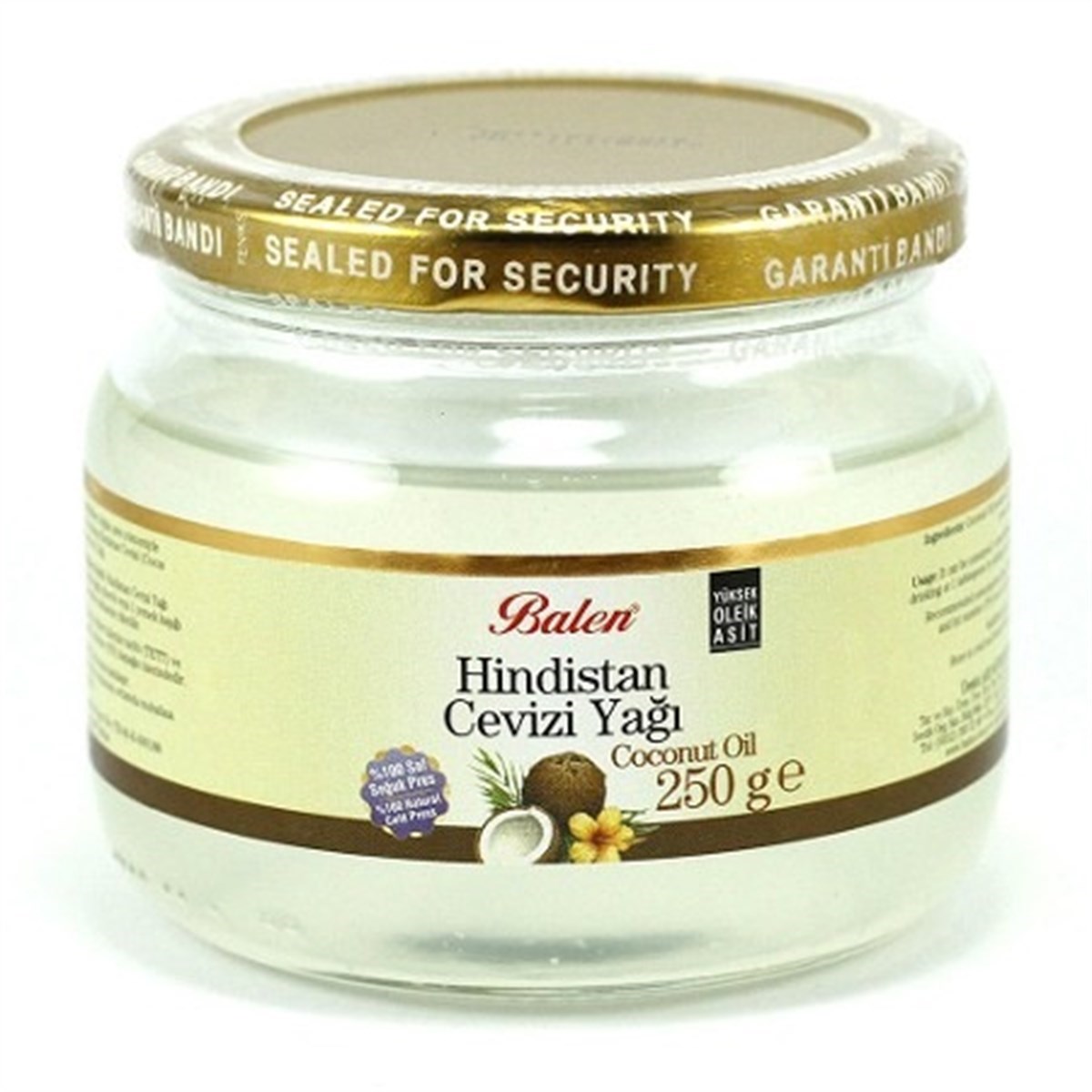 Balen Hindistan Cevizi Yağı 250 gr Soğuk Pres