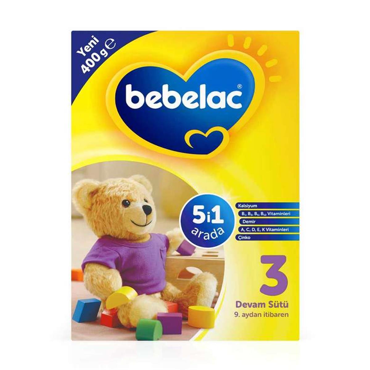 Bebelac 3 Devam Sütü 9 Ay+ 400 gr-Bebelac