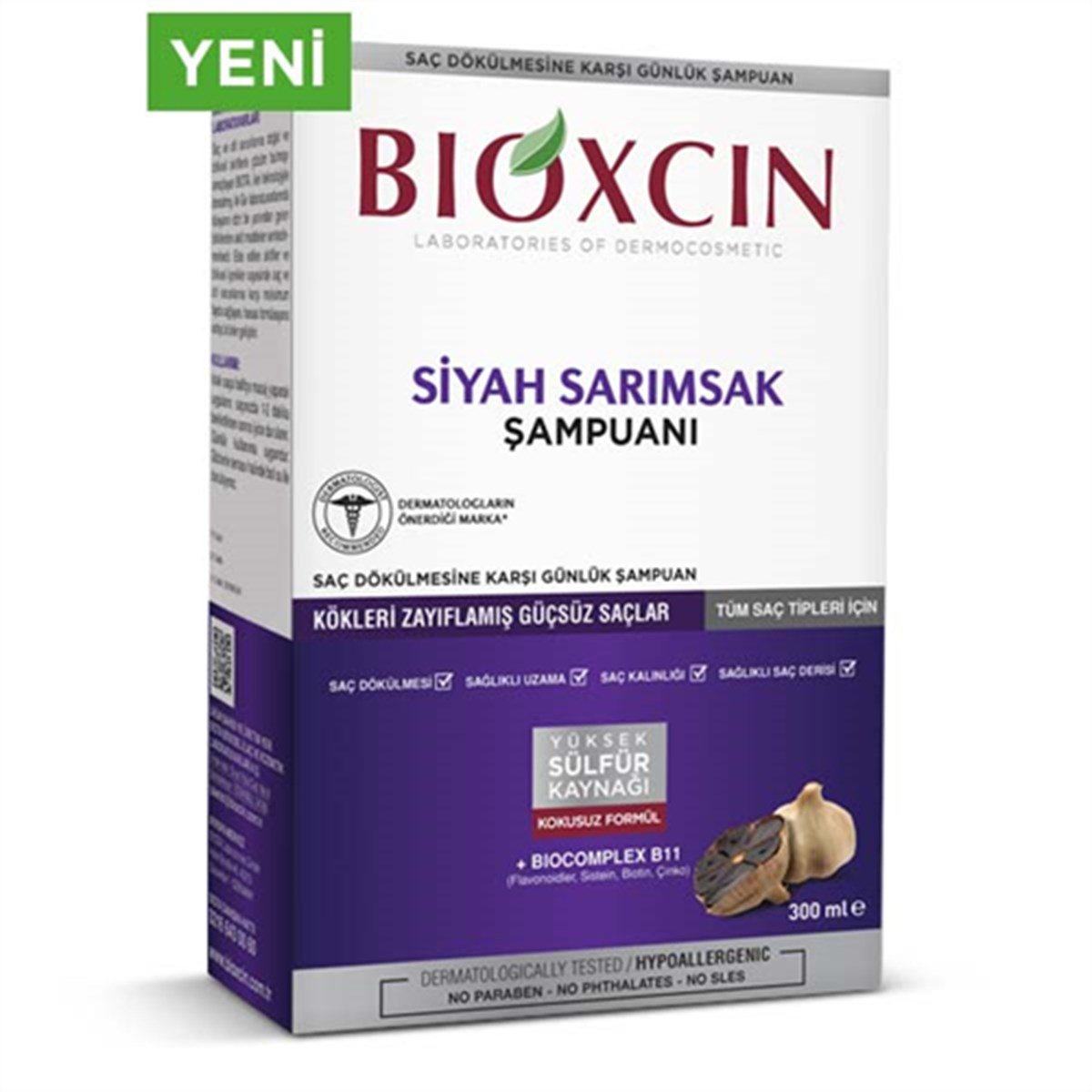 Bioxcin Siyah Sarımsak Şampuanı 300 ml | Güçsüz Saçlar