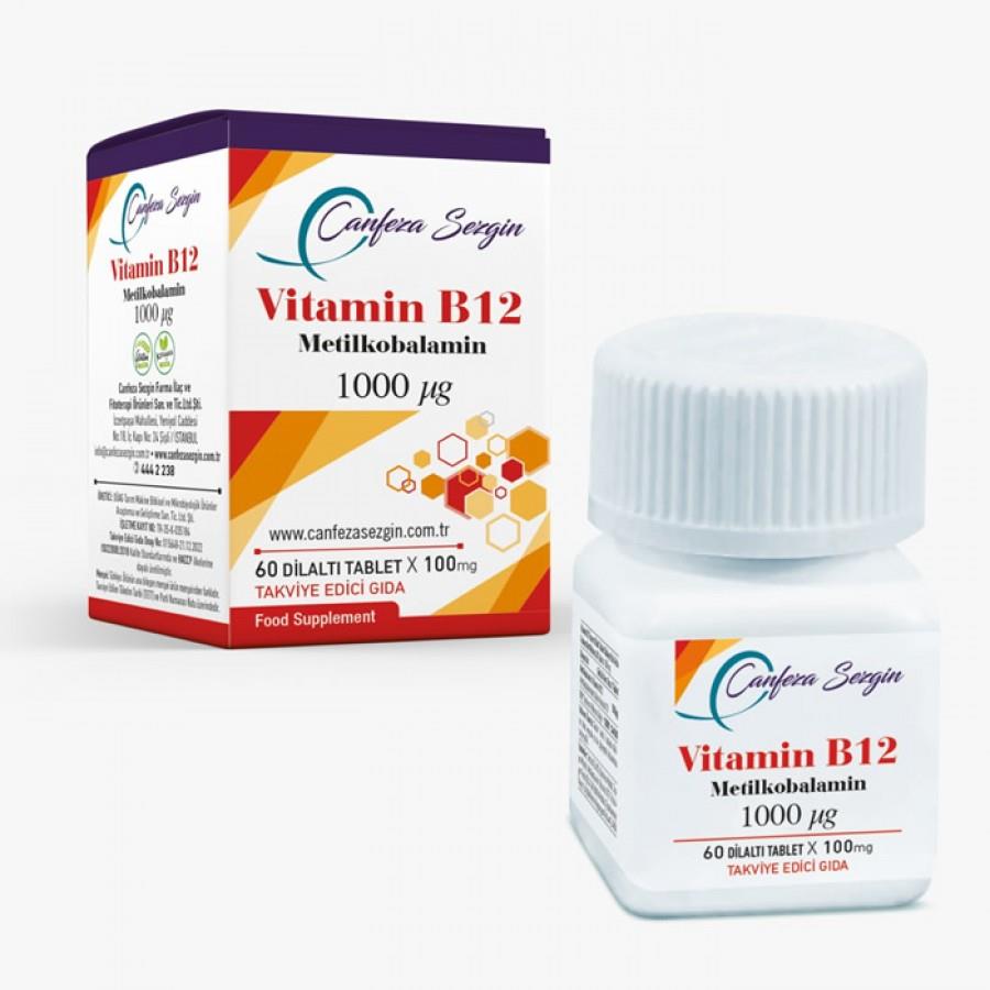 Canfeza Sezgin Vitamin B12 Metilkobalamin 60 Tablet-CANFEZA SEZGİN