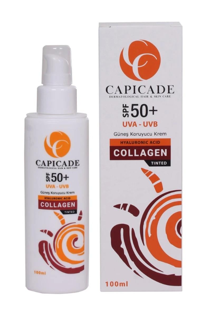 Capicade Güneş Koruyucu Krem Collagen Tinted SPF50+ 100 ml-Capıcade