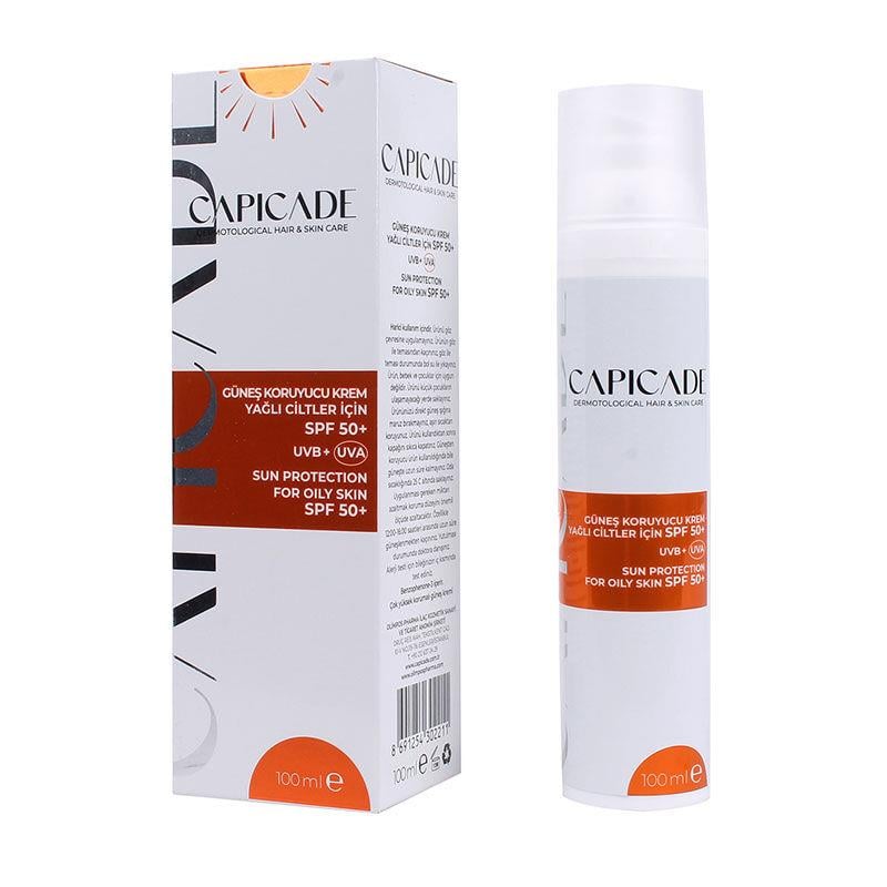 Capicade Güneş Koruyucu Krem Yağlı Ciltler İçin SPF50+ 100 ml-Capıcade