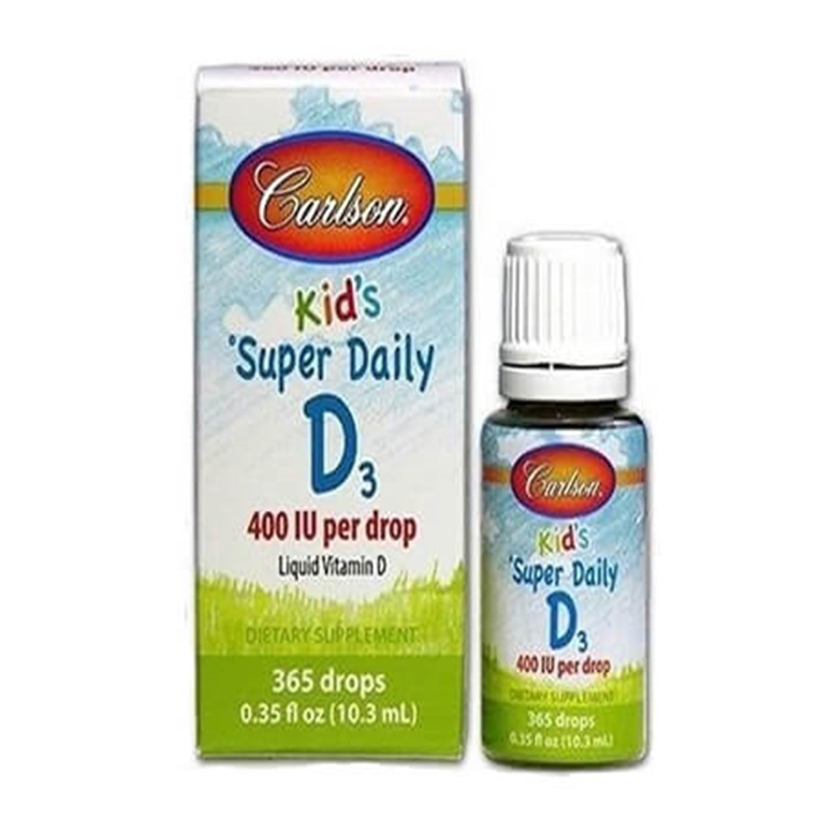 Carlson Kids Daily D3 400 IU Per Drop 10.3ml-Carlson