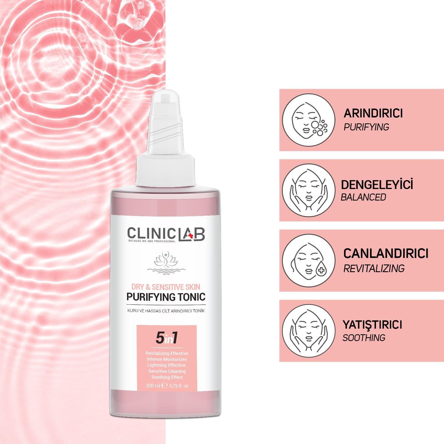 Cliniclab Kuru & Hassas Cilt Arındırıcı Tonik 200 ml-Cliniclab
