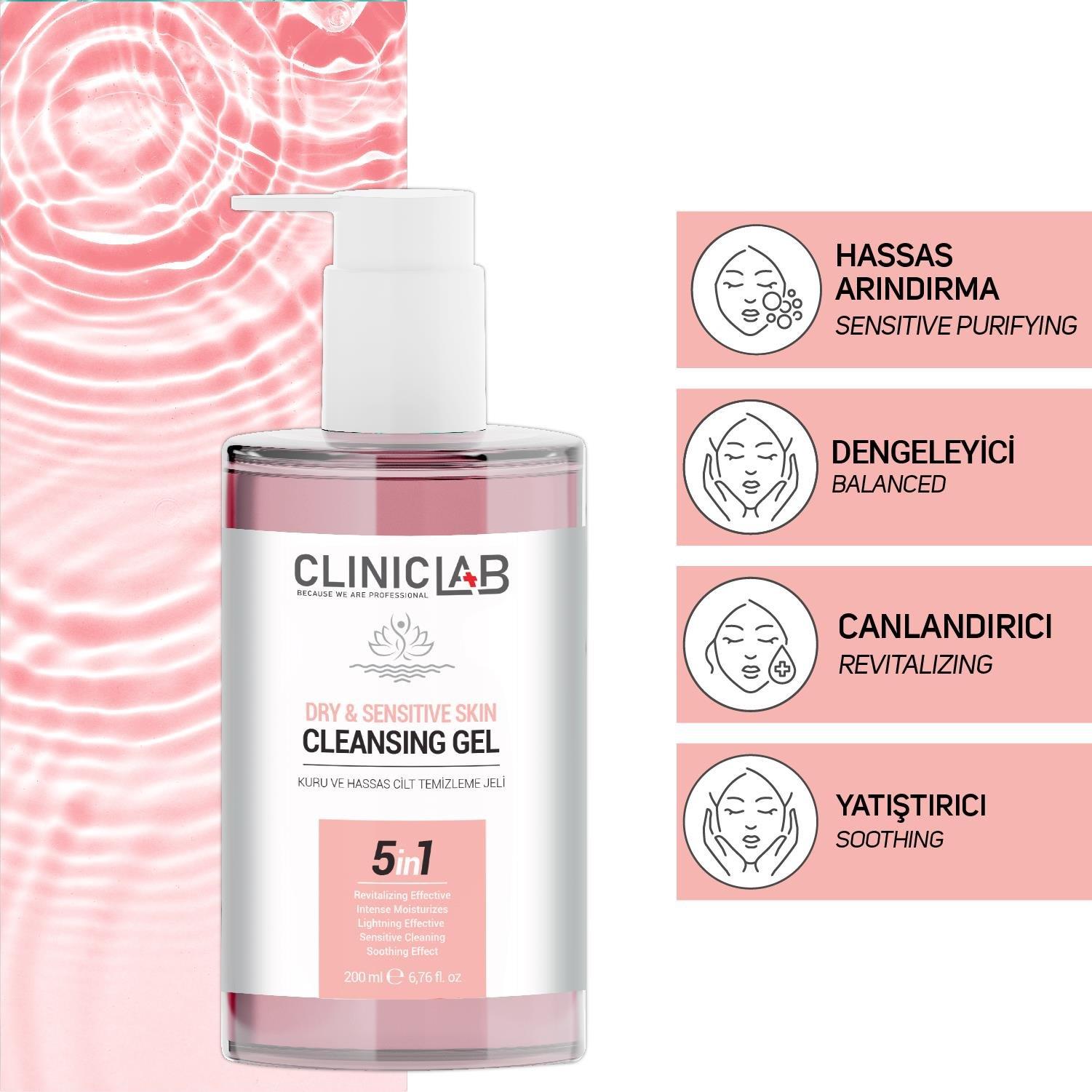Cliniclab Kuru & Hassas Cilt Temizleme Jeli 200 ml-Cliniclab
