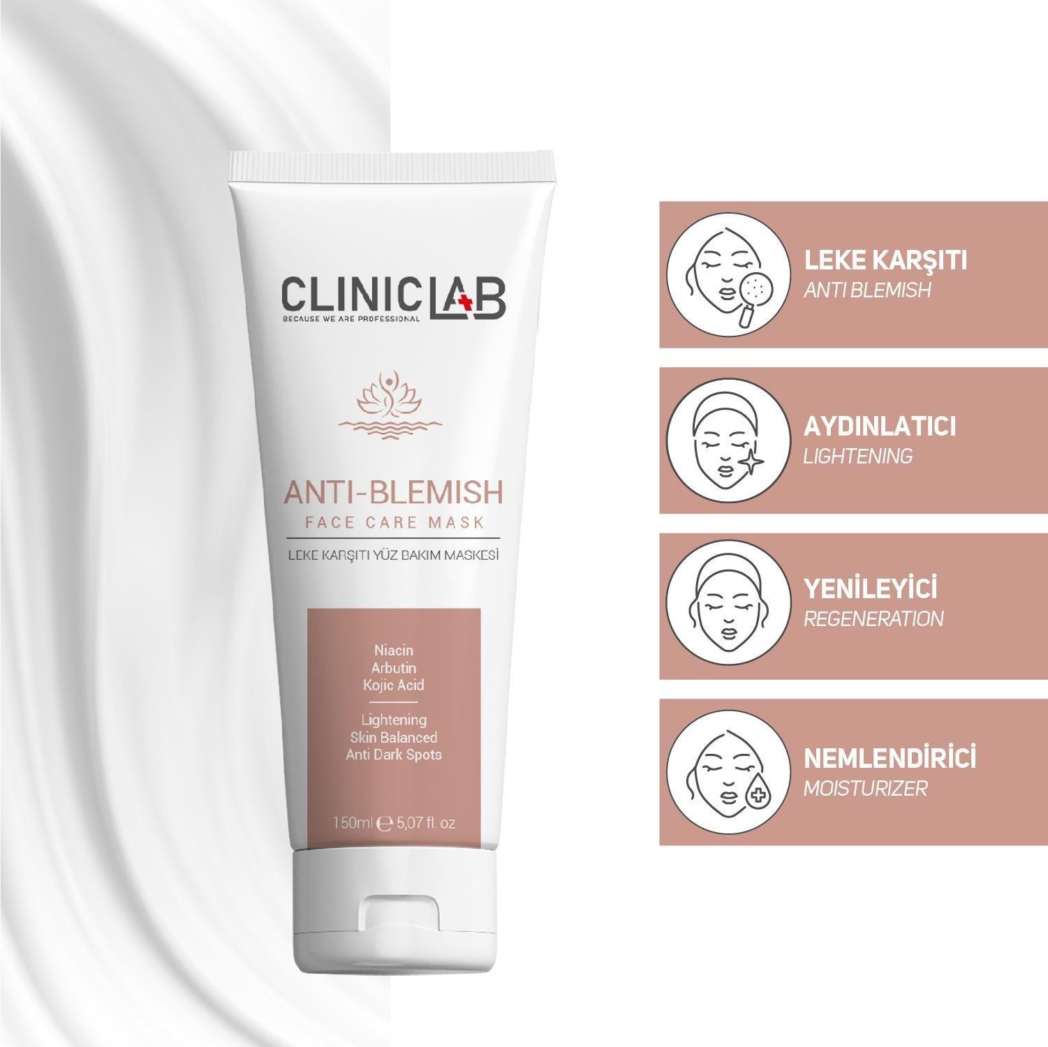Cliniclab Leke Karşıtı Yüz Bakım Maskesi 150 ml-Cliniclab