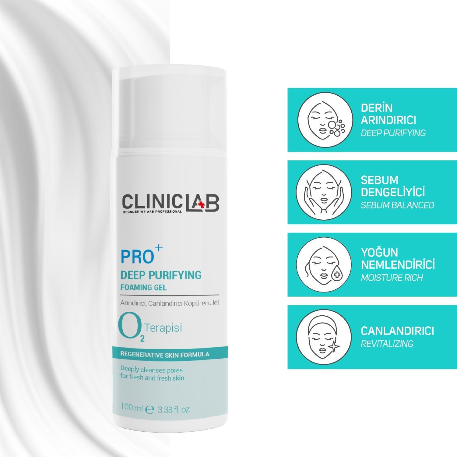 Cliniclab Pro+ Arındırıcı Canlandırıcı Köpüren Jel 100 ml-Cliniclab