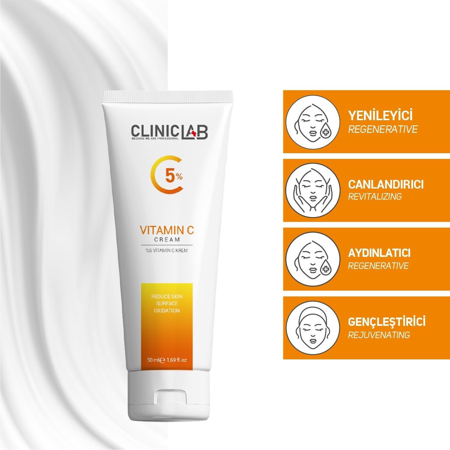 Cliniclab Vitamin C %5 Krem 50 ml-Cliniclab