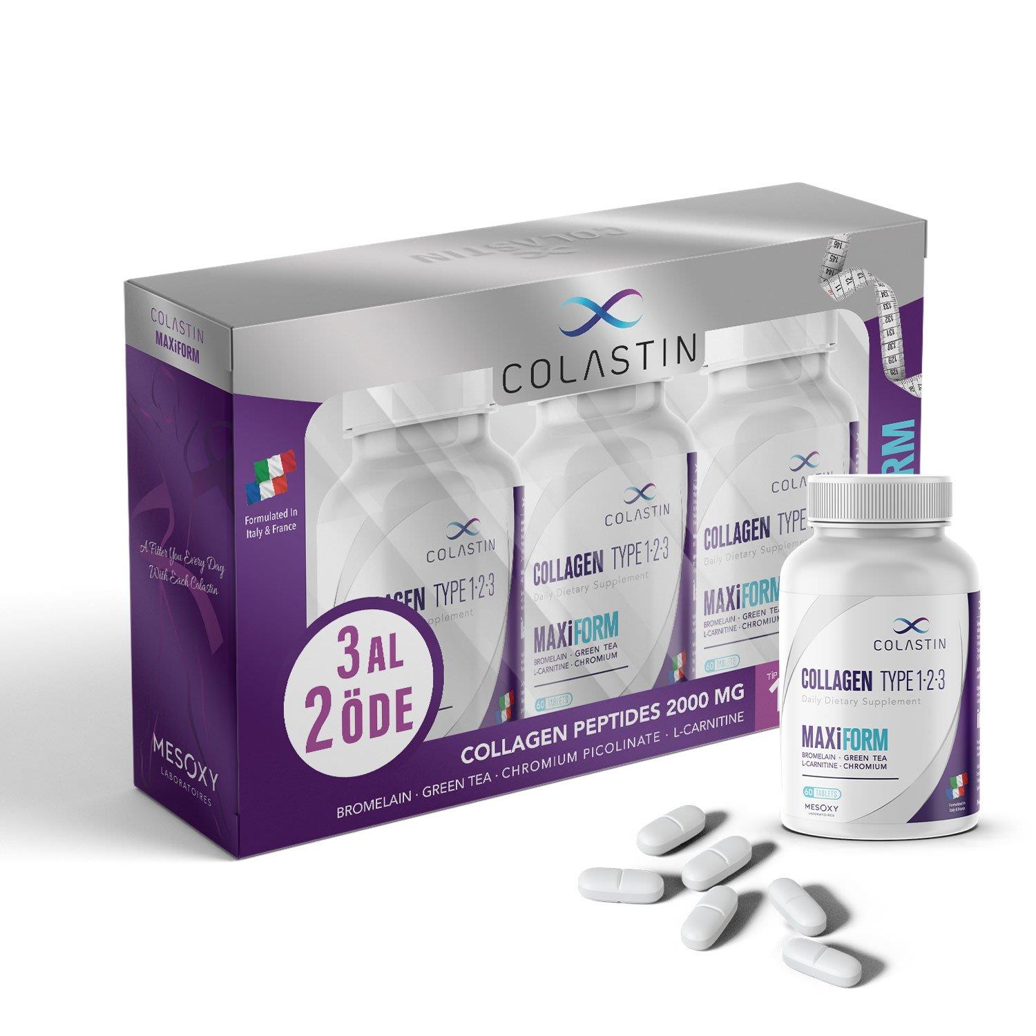 Colastin Maxiform Kolajen I-II-III Güzellik ve Form Bir Arada 180 Tablet - 3 Al 2 Öde-Colastin