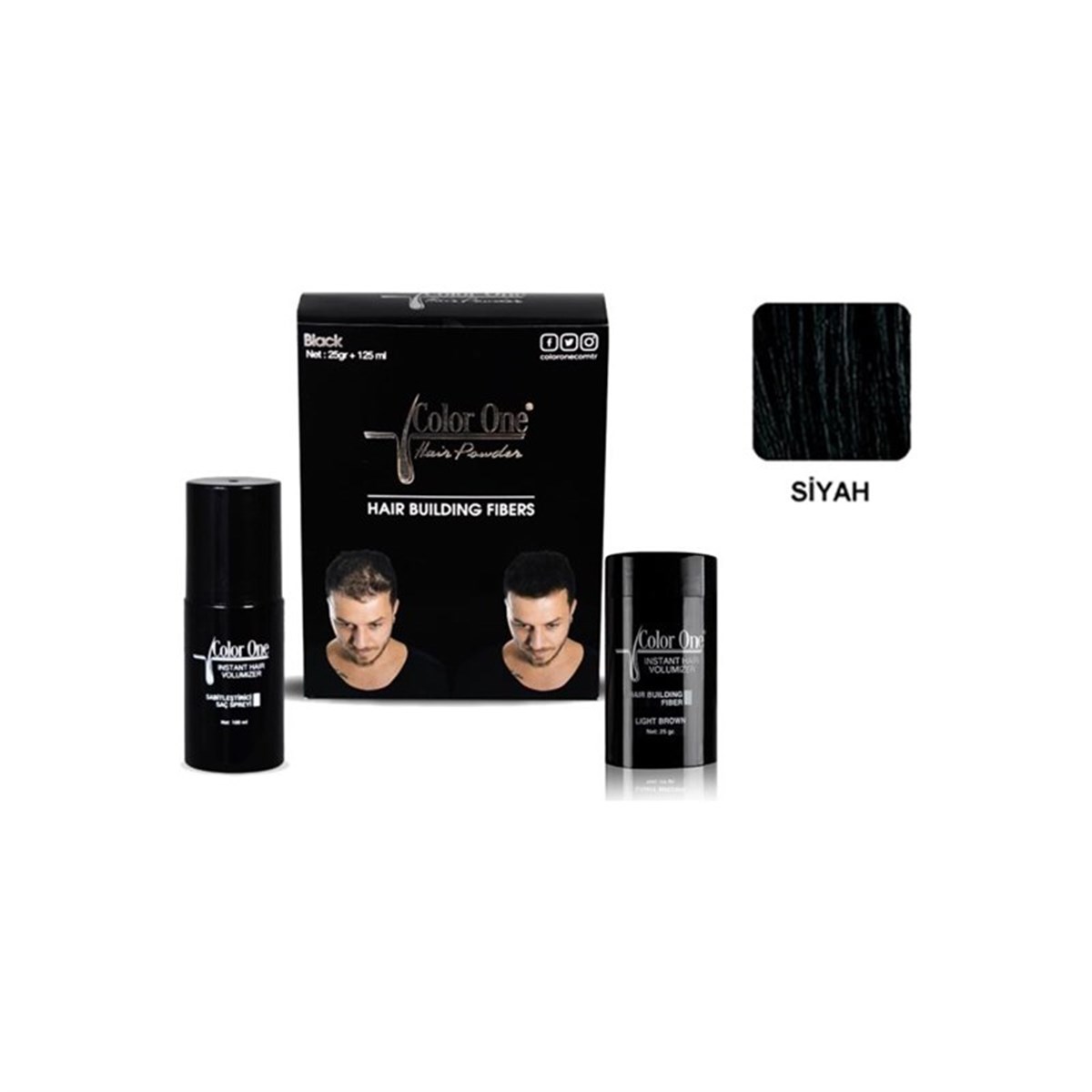 Colorone 25 Gr 100 Ml Sprey Siyah Set