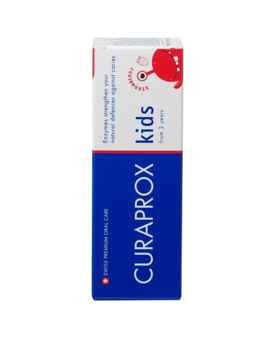 Curaprox Kids Enzycal 2 Yaş Üzeri Çilek Aromalı Florürsüz Çocuk Diş Macunu-Curaprox