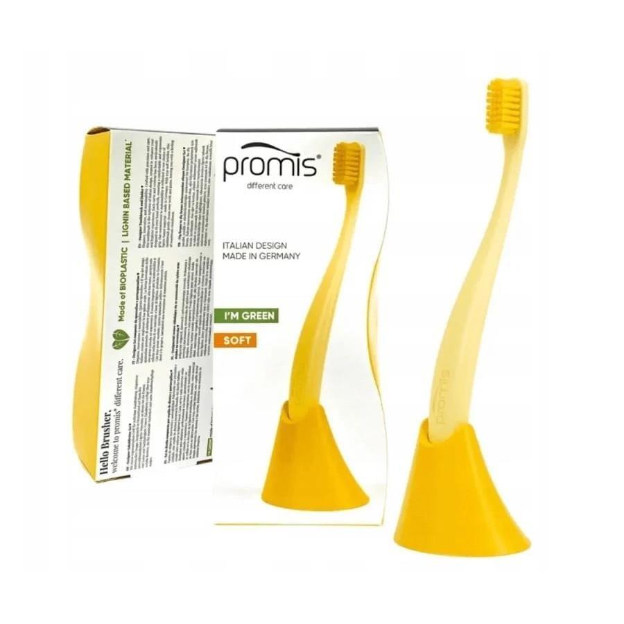 Curaprox Promis Biplastic Single Diş Fırçası 6750 - Soft - Yellow - Tutucu Hediyeli-Curaprox