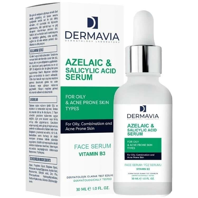 Dermavia Yağlı Akne Eğilimli Cilt Tipleri İçin Yüz Serumu 30 ml-DERMAVIA