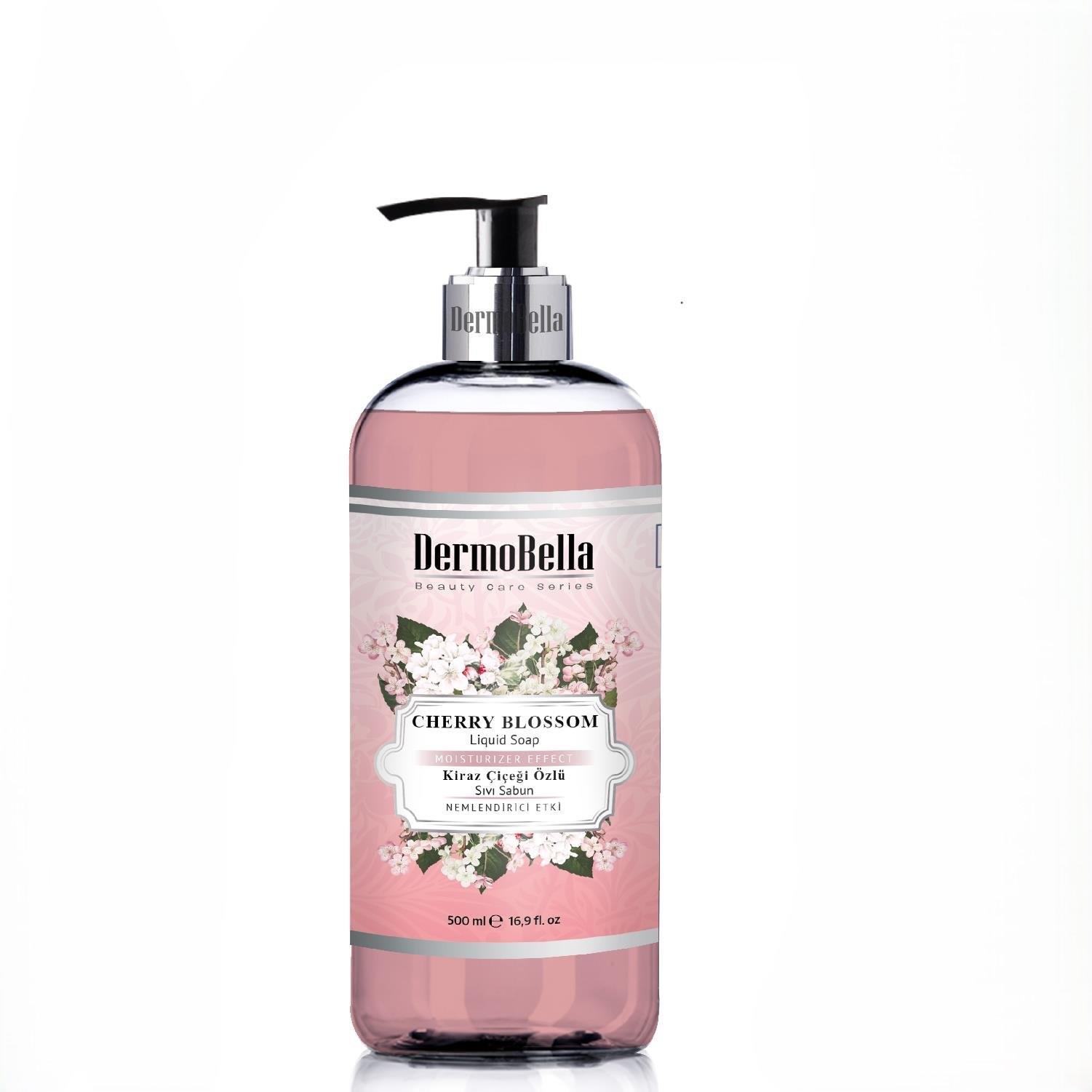 Dermo Bella Kiraz Çiçeği Özlü Sıvı Sabun 500 ml-DermoBella