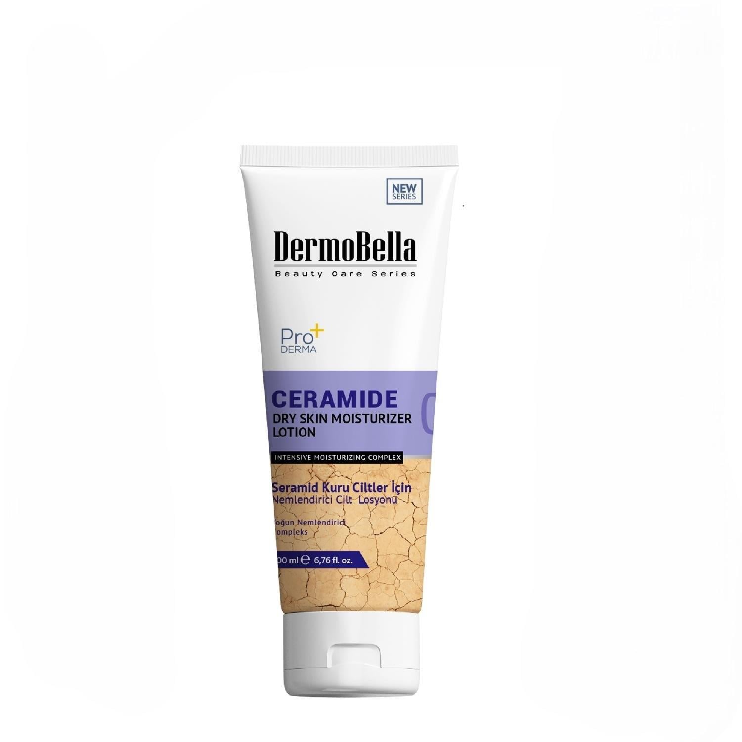 Dermo Bella Seramid Kuru Ciltler İçin Nemlendirici Cilt Losyonu 200 ml-DermoBella