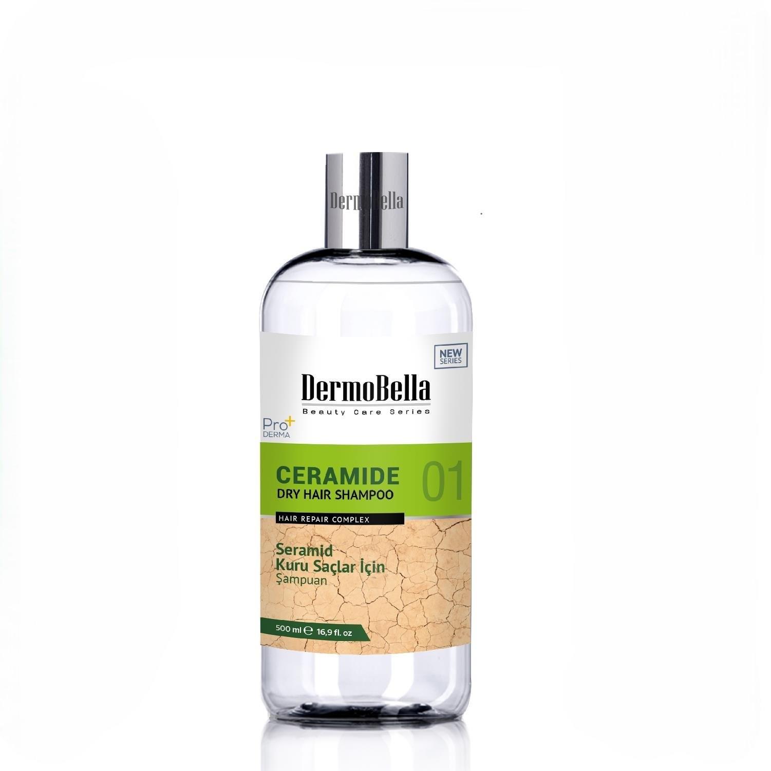 Dermo Bella Seramid Kuru Şaçlar İçin Şampuan 500 ml-DermoBella