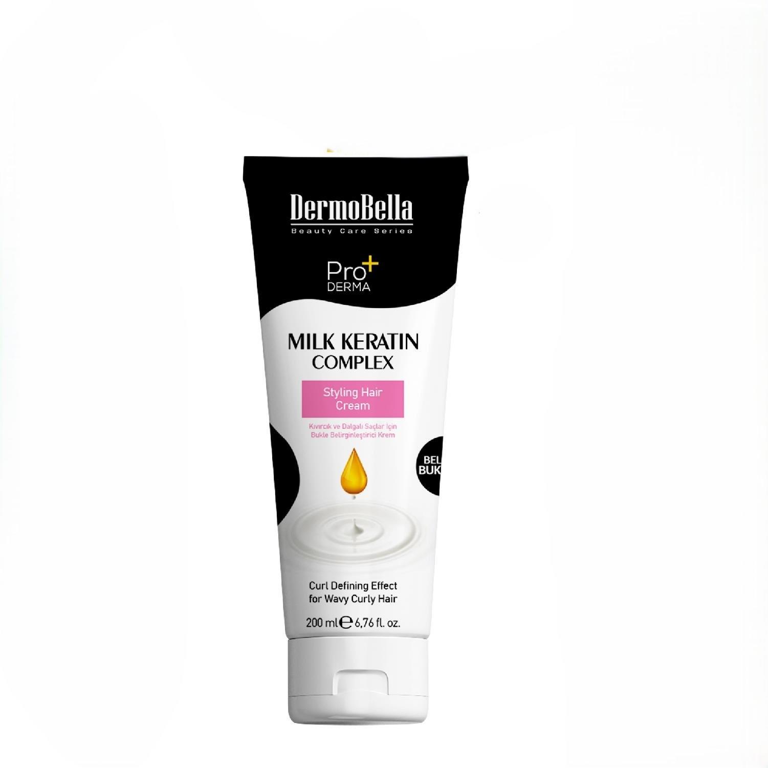 DermoBella Milk Keratin Complex Bukle Şekillendirici Saç Kremi 200 ml-DermoBella
