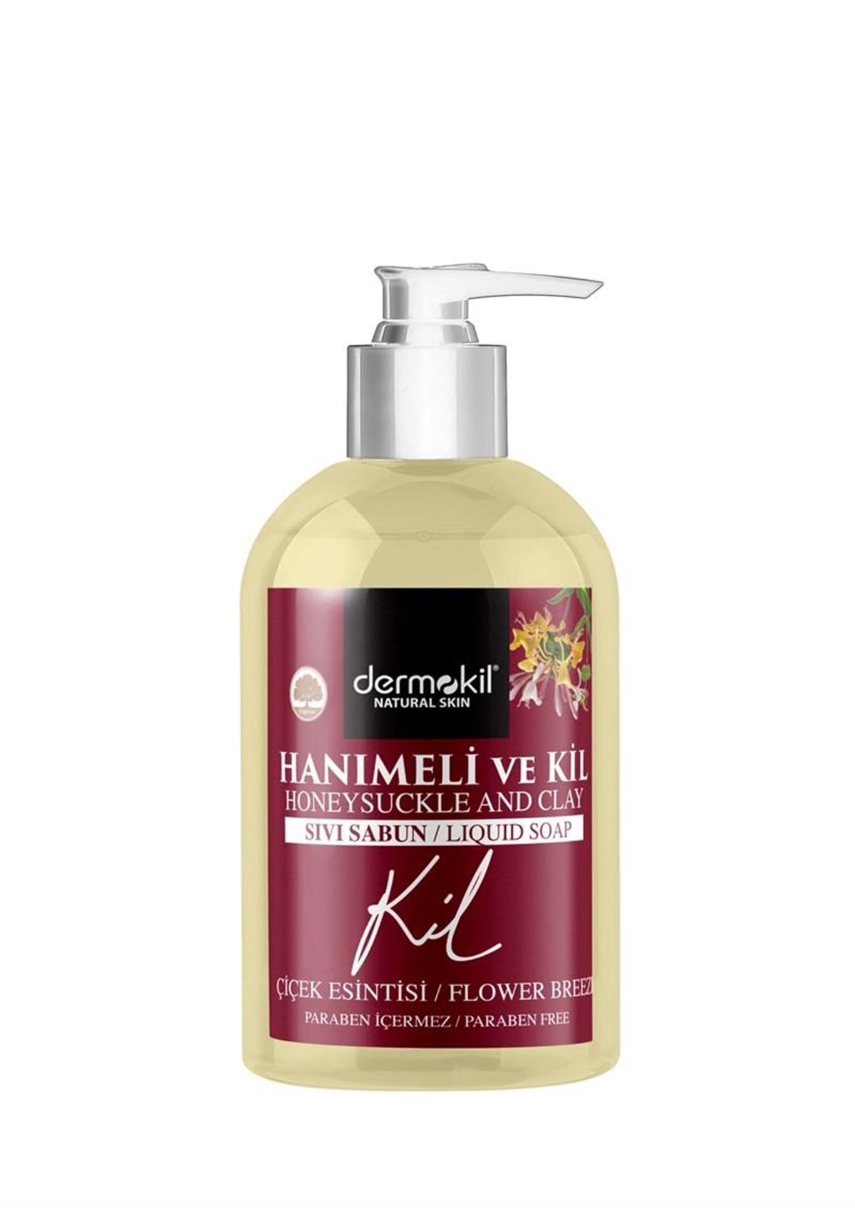 Dermokil Natural Skin Hanımeli ve Killi Çiçek Esintisi Sıvı Sabun 500 ml