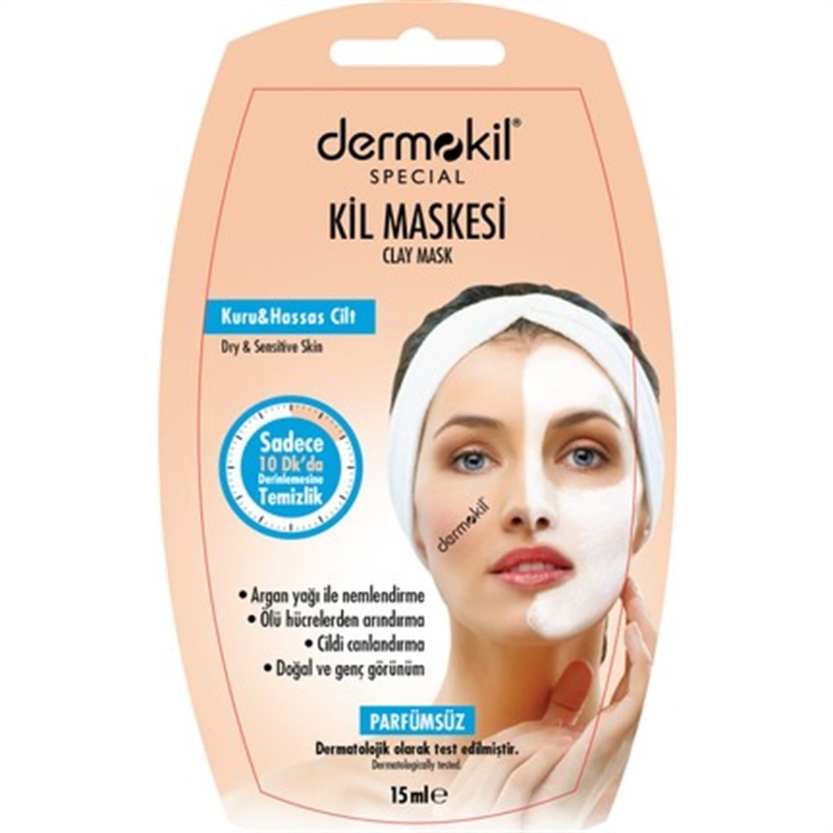 Dermokil Special Argan Yağı ile Nemlendirme Kuru ve Hassas Ciltler için Maske 15 ml