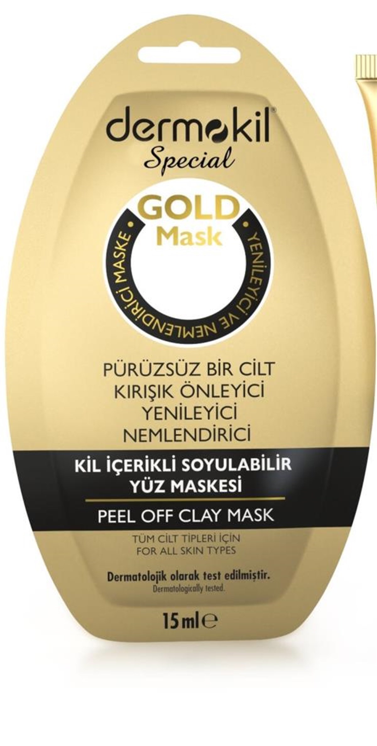 Dermokil Special Soyulabilir Kil İçerikli Gold Maske Tüm Cilt Tipleri 15 ml
