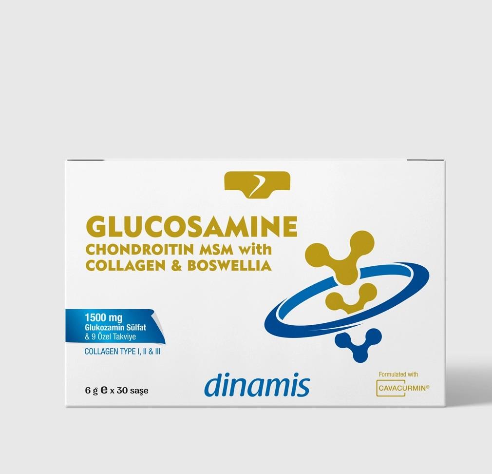 Dinamis Glucosamine Chondroitin MSM With Collagen Boswellia 6 gr x 30 Saşe-Dinamis