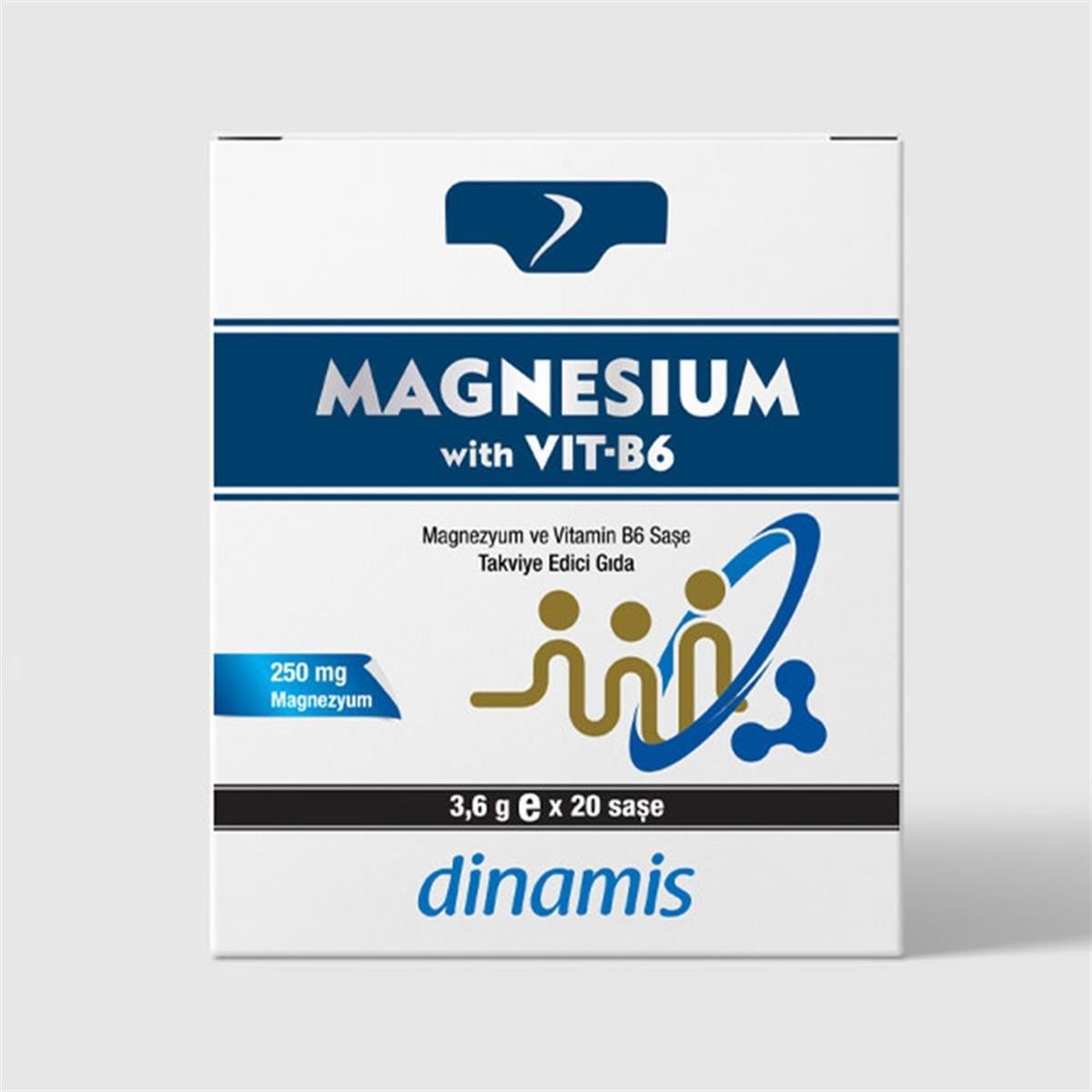 Dinamis Magnesium With Vitamin B6 20 Saşe-Dinamis