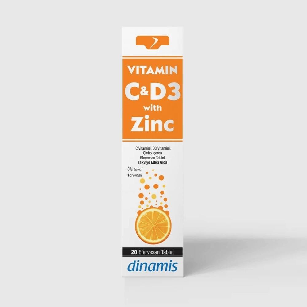 Dinamis Vitamin C+D With Zinc 20 Efervesan Tablet-Dinamis