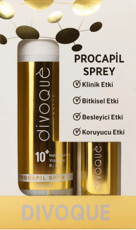 Divoque Procapil Sprey 60 ml + Divoque Procapil Şampuan 200 ml-DİVOGUE