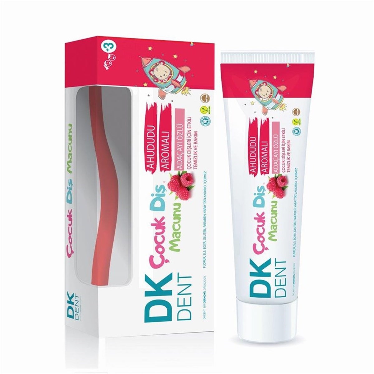 Dk Dent Çocuk Diş Macunu Ahududu Aromalı Adaçayı Özlü 50 Ml + Diş Fırçası