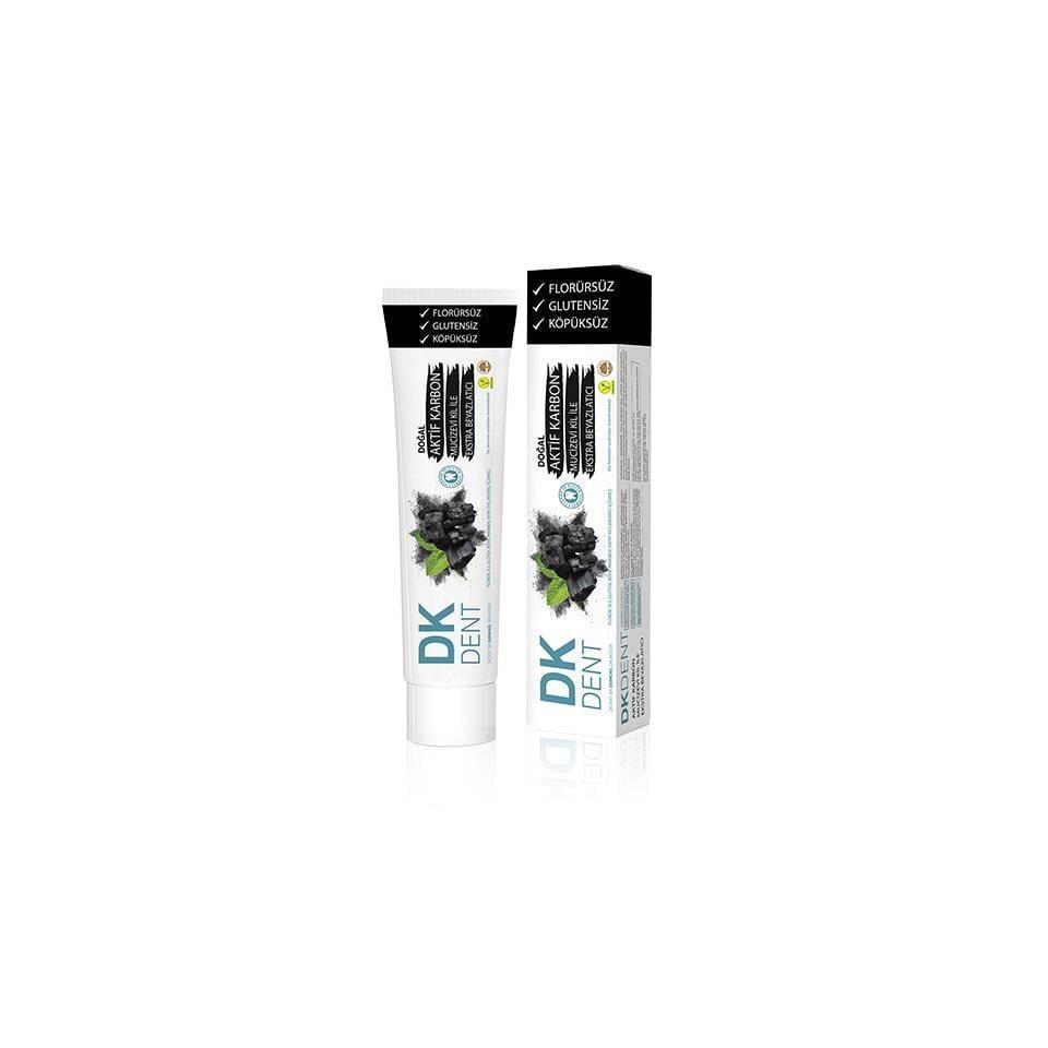 DKDENT Aktif Karbonlu Florürsüz Diş Doğal Macunu 75 ml