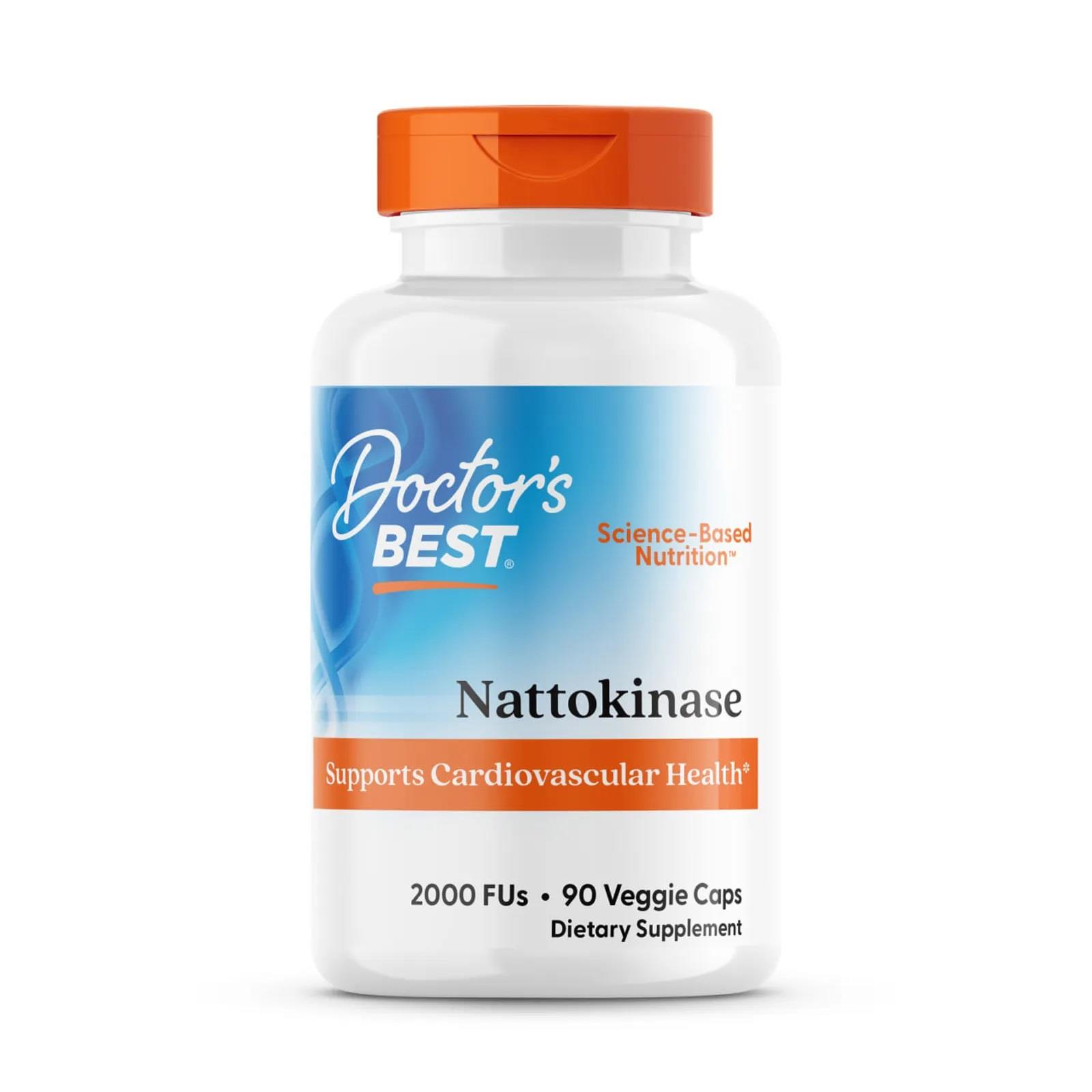 Doctor's Best Nattokinas 2000 Fus 90 Veggie Caps-Doctor's Best