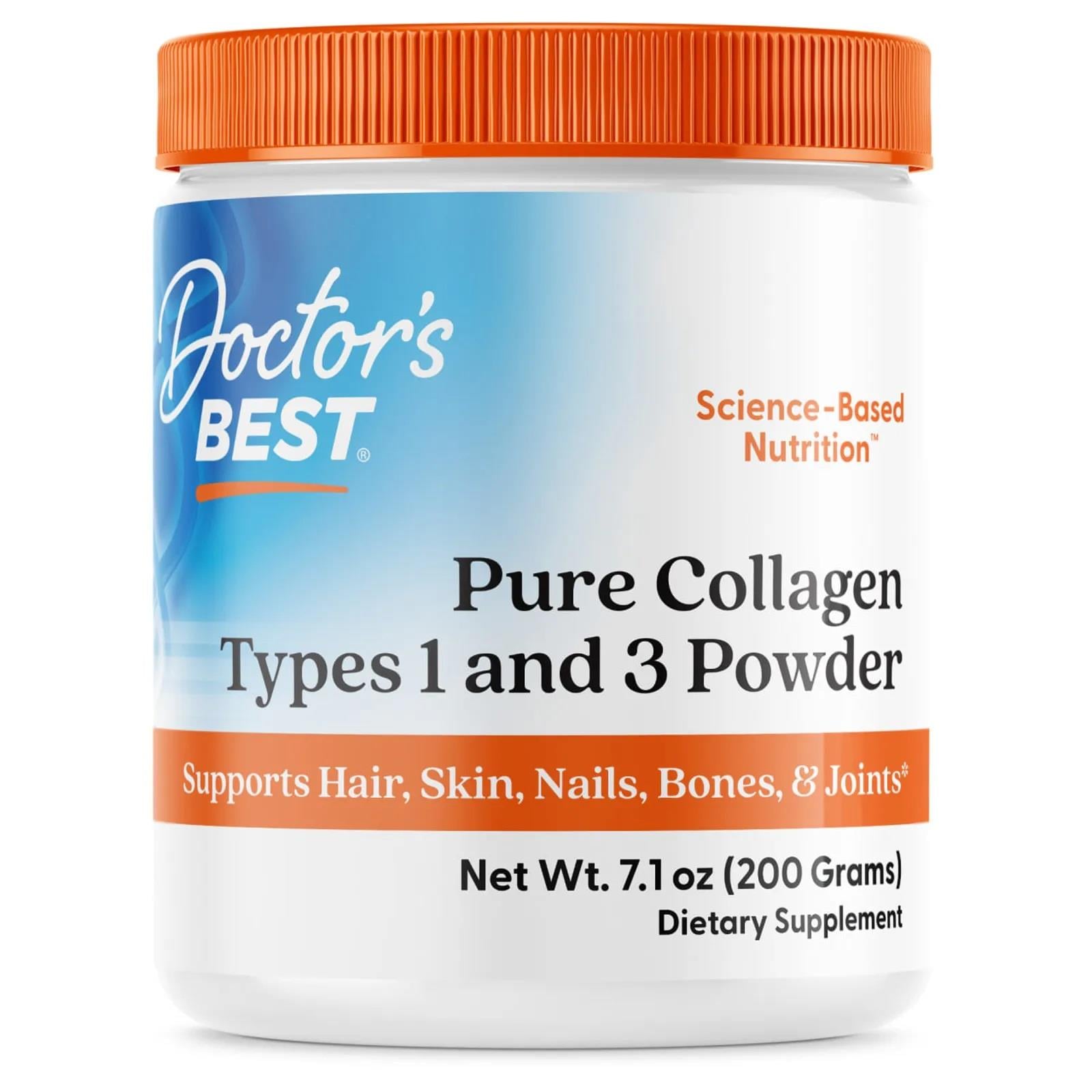 Doctor's Best Pure Collagen Types 1 And 3 Powder 7.1 oz 200 gr-Doctor's Best