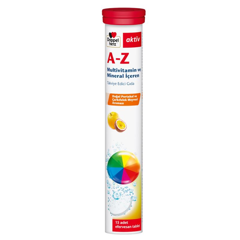 Doppelherz Aktiv A-Z Multivitamin ve Mineral Efervesan 15 Tablet-Doppelherz