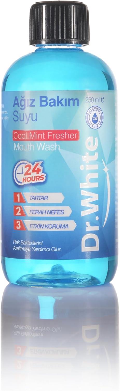 Dr. White Ağız Bakım Suyu Cool Mint Fresher 250 ml-Dr. White