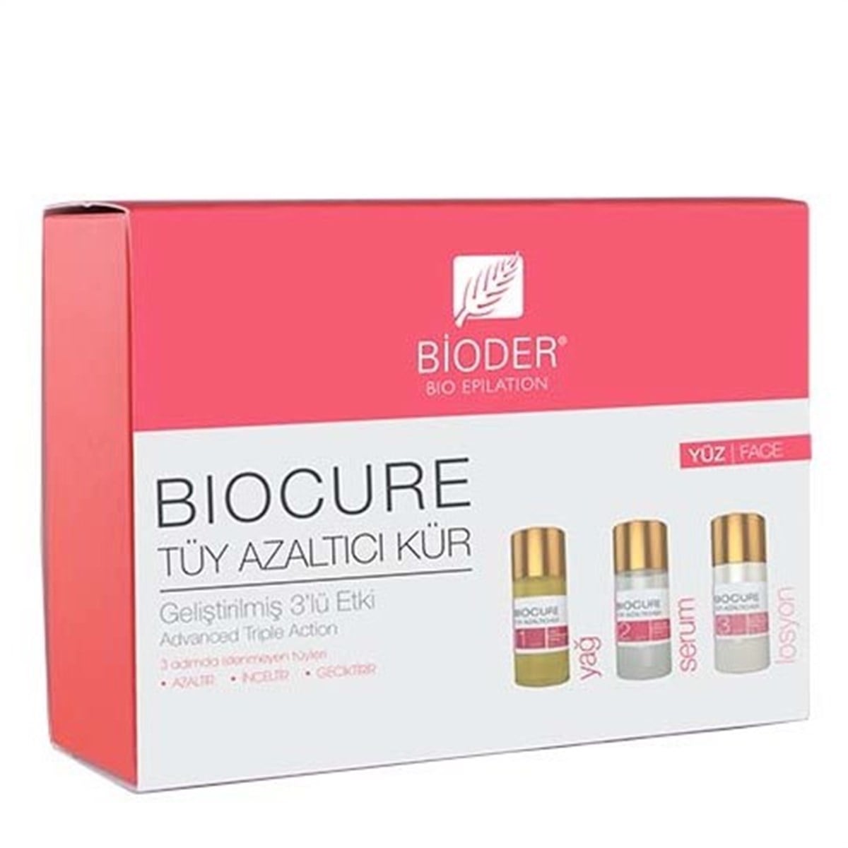 Bioder Biocure Tüy Azaltıcı Kür - Yüz İçin 3X5Ml