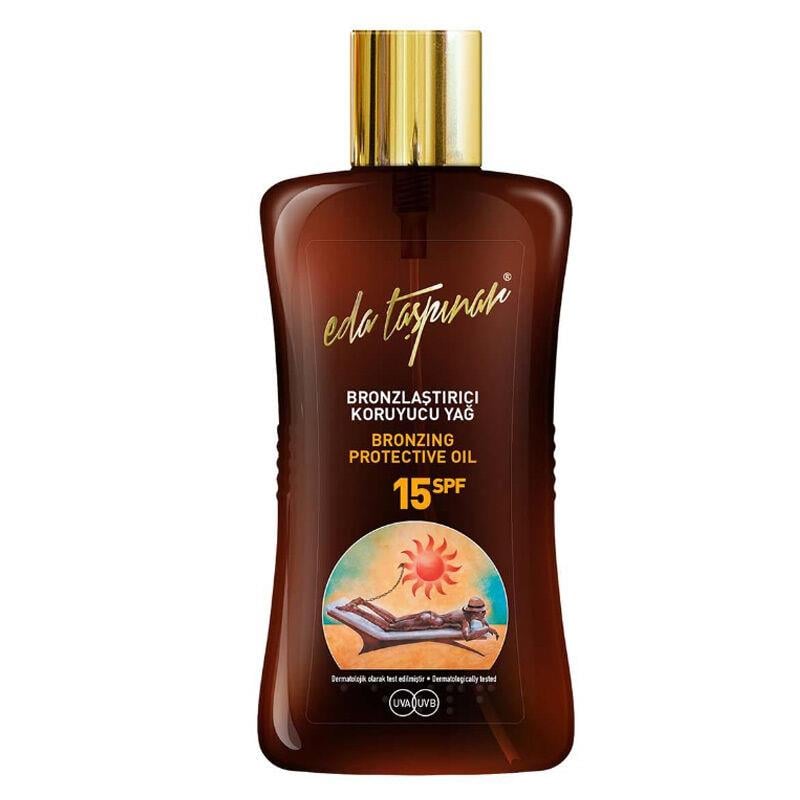Eda Taşpınar Bronzlaştırıcı Koruyucu Yağ SPF15 200 ml-Eda Taşpınar
