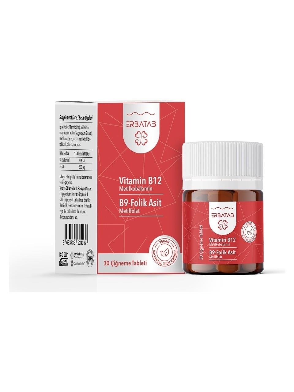 Erbatab B-12 30 Tablet-Erbatab