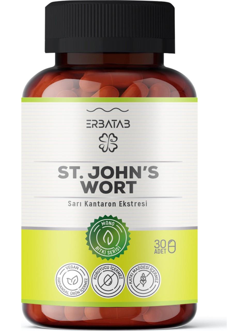 Erbatab Sarı Kantaron Ekstresi St.John's Wort 30 Kapsül-Erbatab