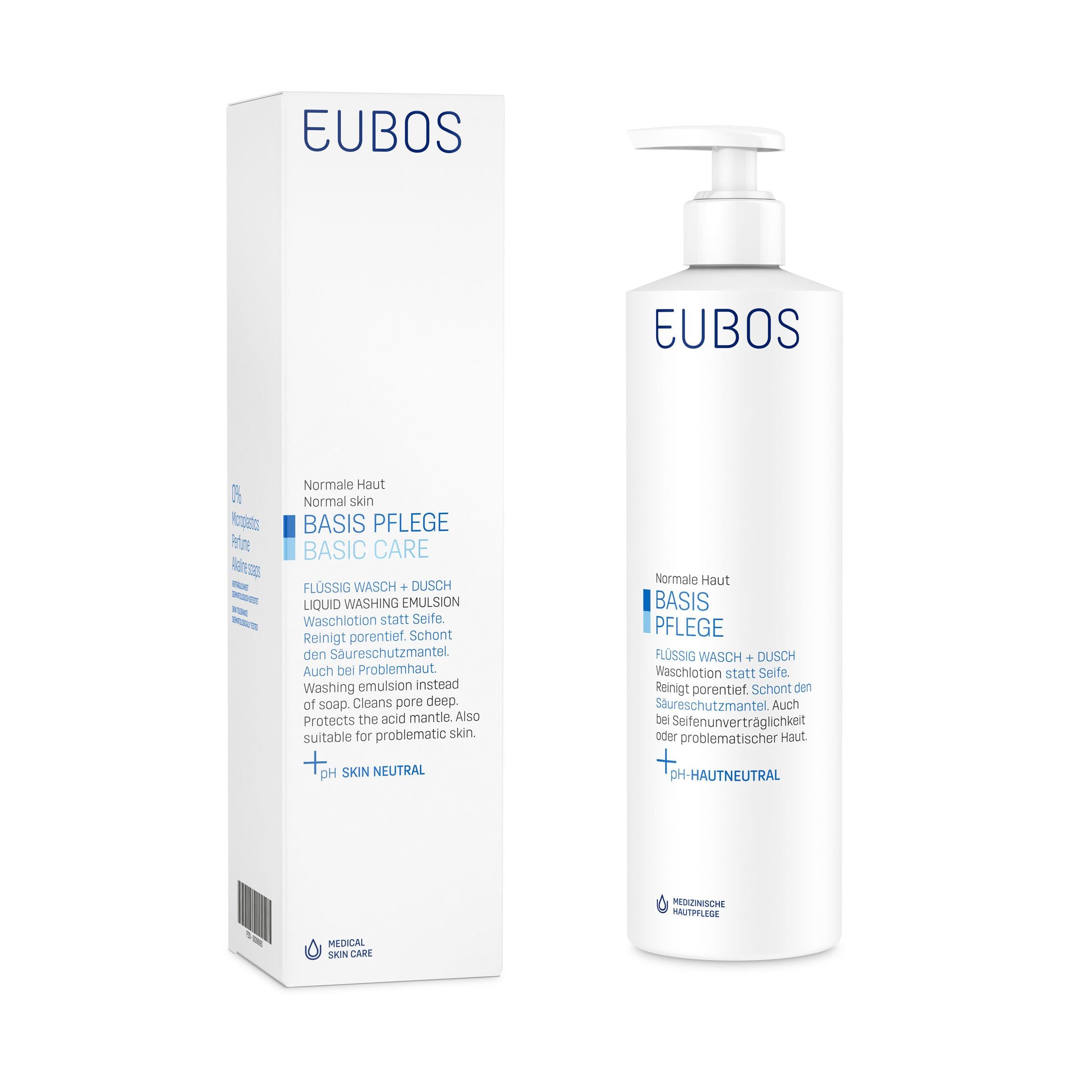 Eubos Likit Parfümsüz Yüz ve Vücut Temizleyicisi 400 ml-Eubos