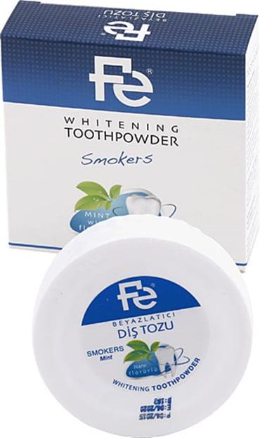 Fe Beyazlatıcı Diş Tozu Smokers Naneli 50 gr-Fe