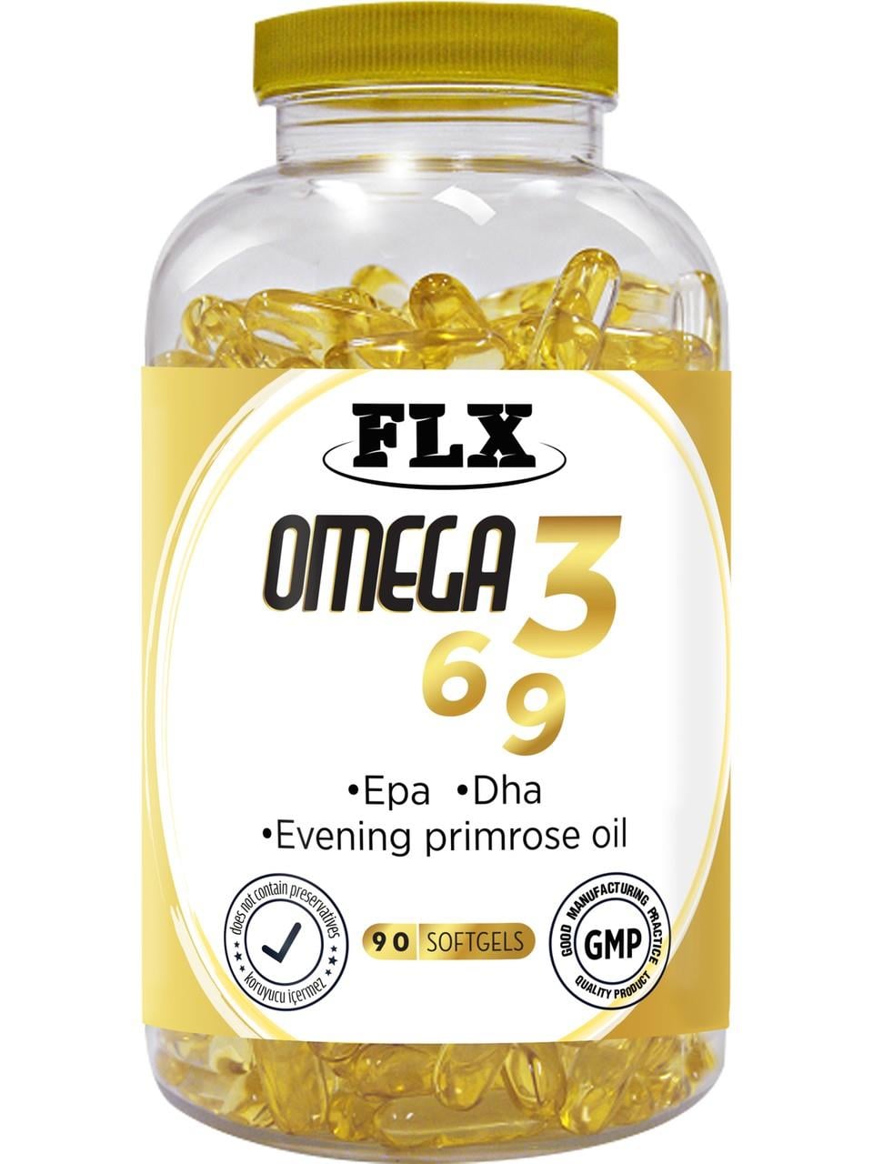 FLX Omega 3-6-9 Balık Yağı DHA-EPA 90 Softgel-FLX