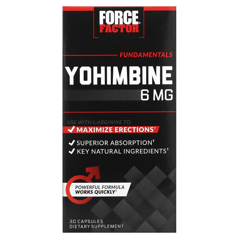 Force Factor Yohimbine 6 mg 30 Capsules-Force Factor