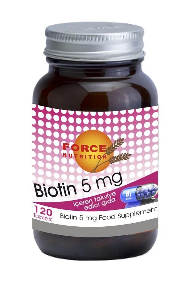 Force Nutrition Biotin 5 mg 120 Tablet-FORCE NUTRITION