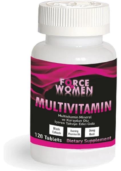 Force Nutrition Women Multivitamin Mineral ve Karayılan Otu 727 mg 120 Tablet-FORCE NUTRITION