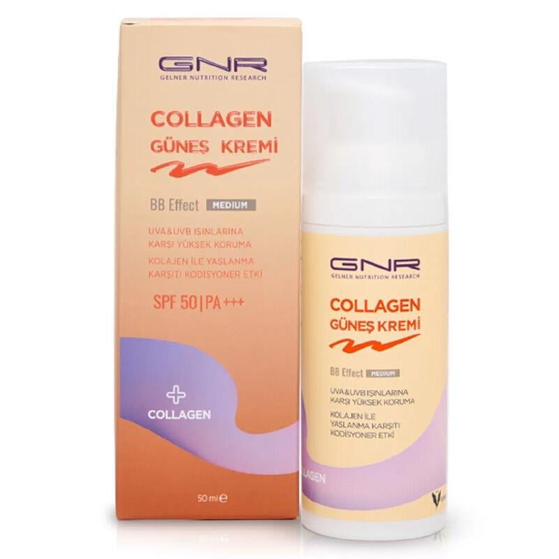 Gnr Collagen Güneş Kremi BB Effect Medium SPF50+ 50 ml-GNR COLLAGEN