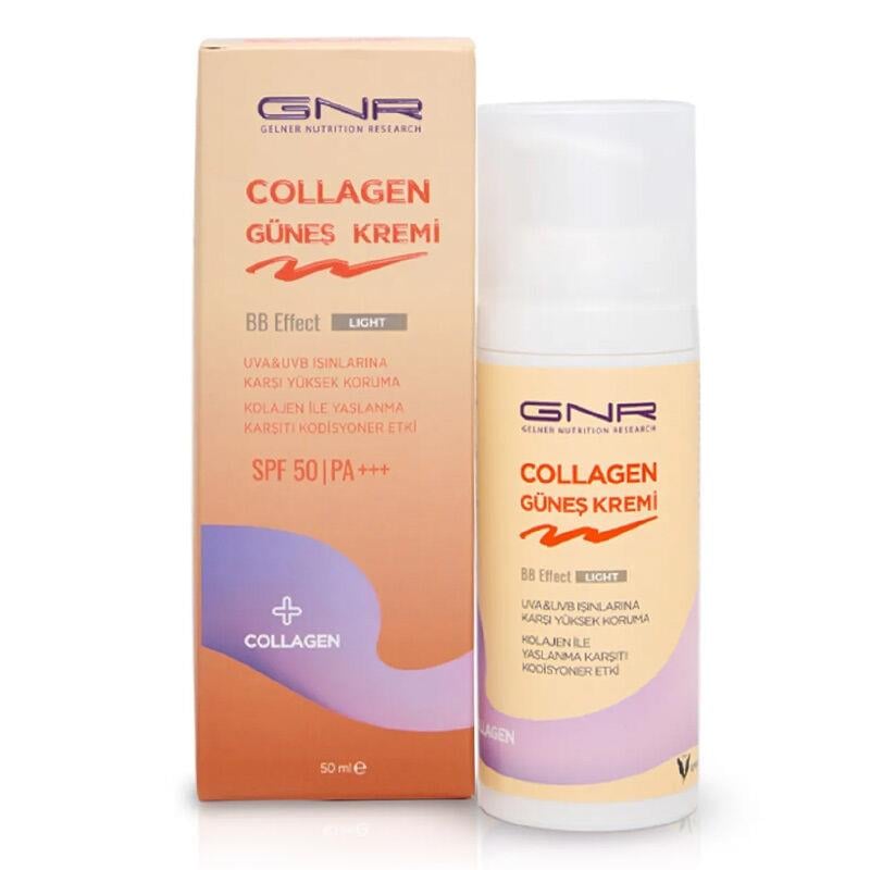 GNR Collagen Güneş Kremi SPF50+ BB Effect - Light 50 ml-GNR COLLAGEN